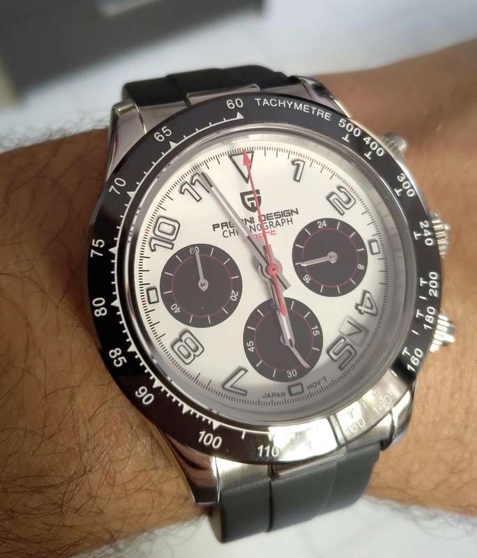 Retail: R4,900.00 PAGANI DESIGN Daytona Chronograph Men`s 100M Waterproof Quartz Watch 40MM NEW!!
