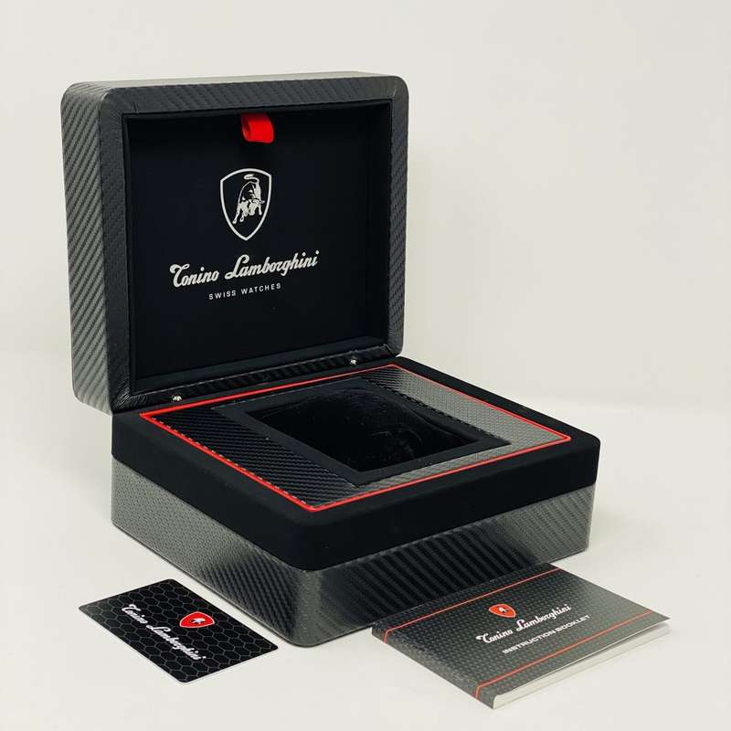 Tonino Lamborghini Men`s Spyder 12H Phantom Black Watch - 100% Genuine
