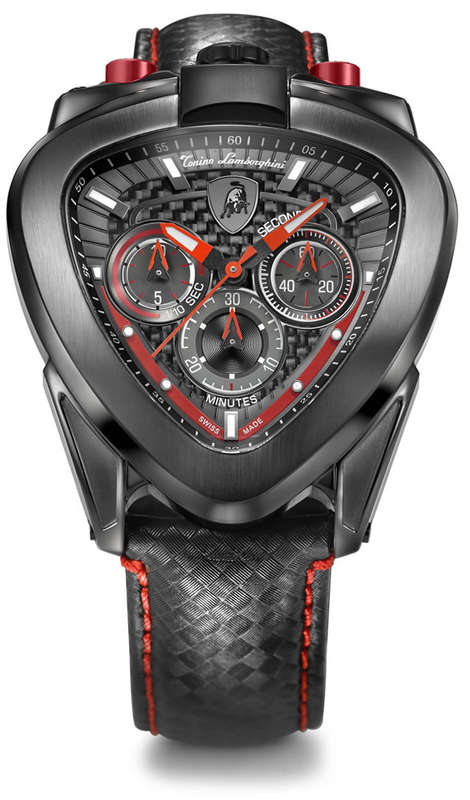 Tonino Lamborghini Men`s Spyder 12H Phantom Black Watch - 100% Genuine