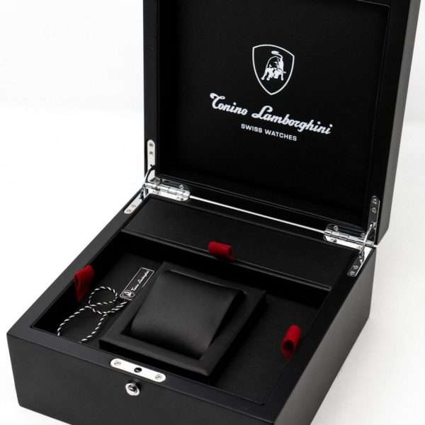 Tonino Lamborghini Men's Spyder 3124 Black Edition Yellow Trim Chronograph Watch