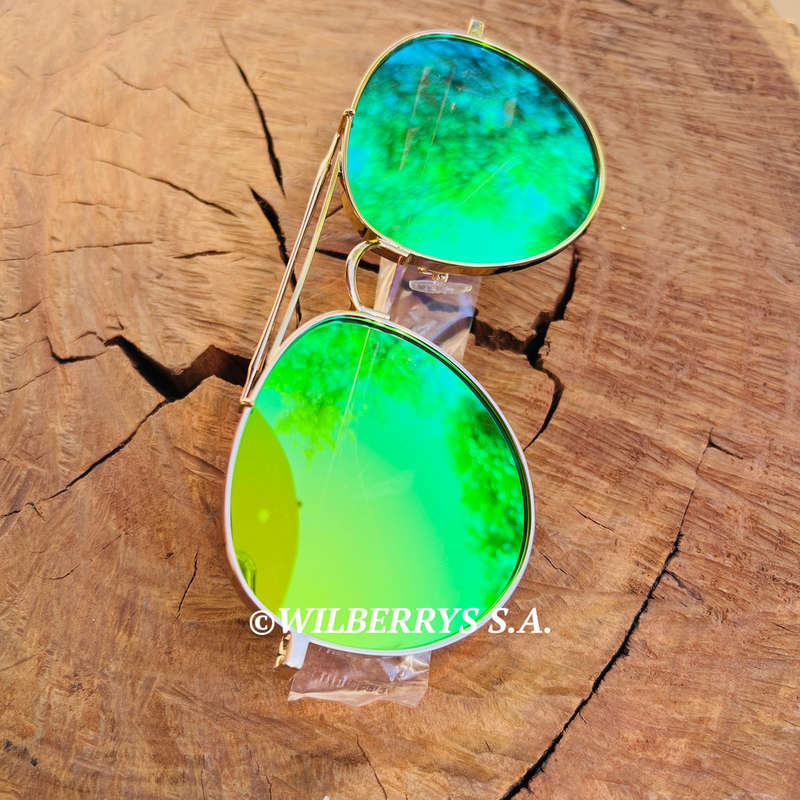 AQUASWISS Men`s Luxury Fox GOLD Aviator Sunglasses