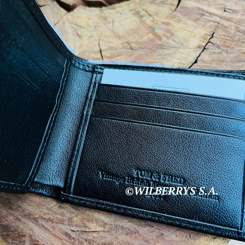 Retail: $129 / R2,199.00 TOM & FRED London® British Racing Tribute Wallet NIGHTBLACK GENUINE LEATHER