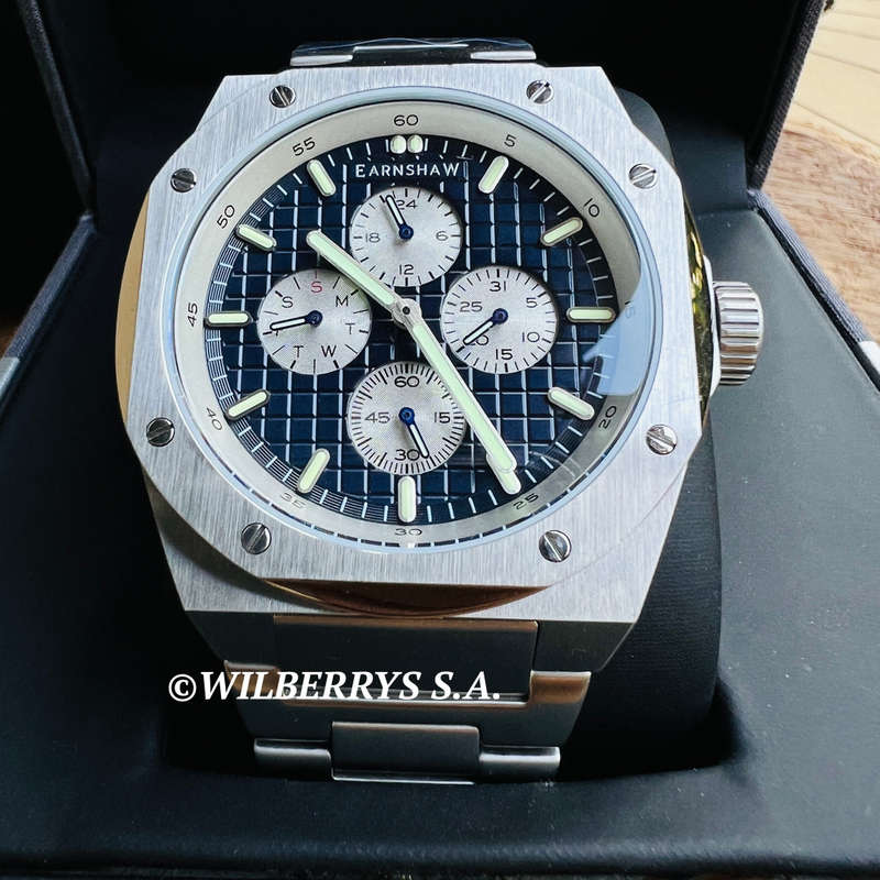***must see*** rrp: R7,500.00 THOMAS EARNSHAW ELITIST PANDA STEEL CHRONO LIMITED EDITION WATCH NEW