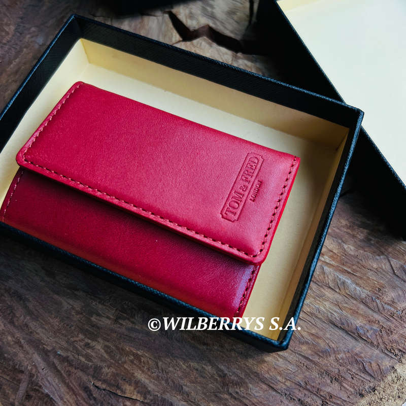 TOM and FRED London® RED Freddy Genuine British Leather Pocket Wallet