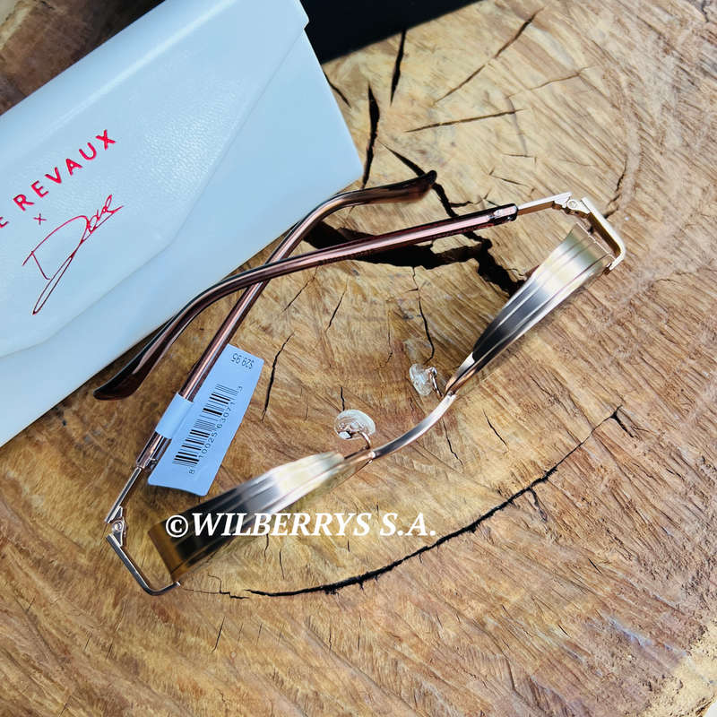 must see!! PRIVE REVAUX CAMERON / Round Mirror Rose Gold Sunglasses *GENUINE*
