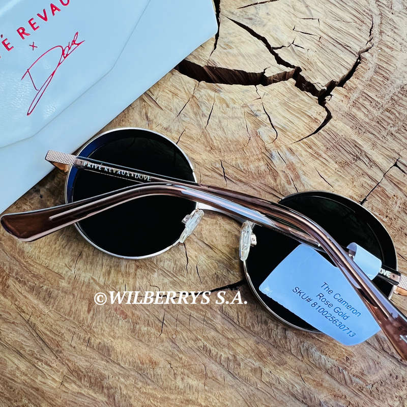 must see!! PRIVE REVAUX CAMERON / Round Mirror Rose Gold Sunglasses *GENUINE*