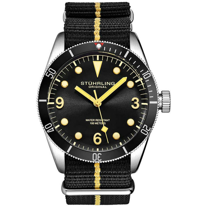 **oh my gosh WOW** R6,000.00 Stuhrling Original Men Forte Grande GMT Diver 100M Steel Nylon Watch