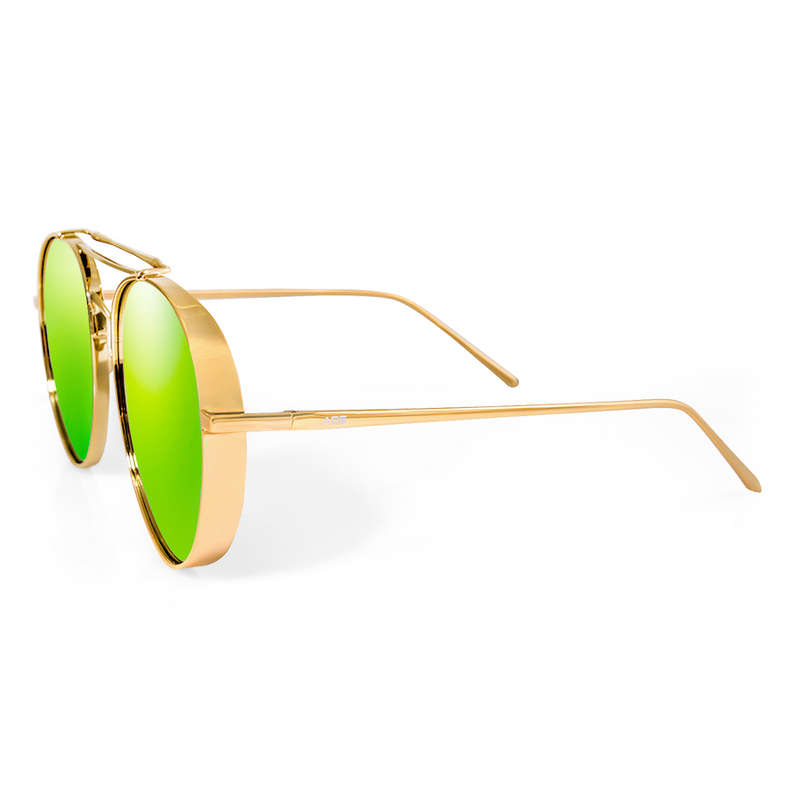 AQUASWISS Men`s Luxury Fox GOLD Aviator Sunglasses