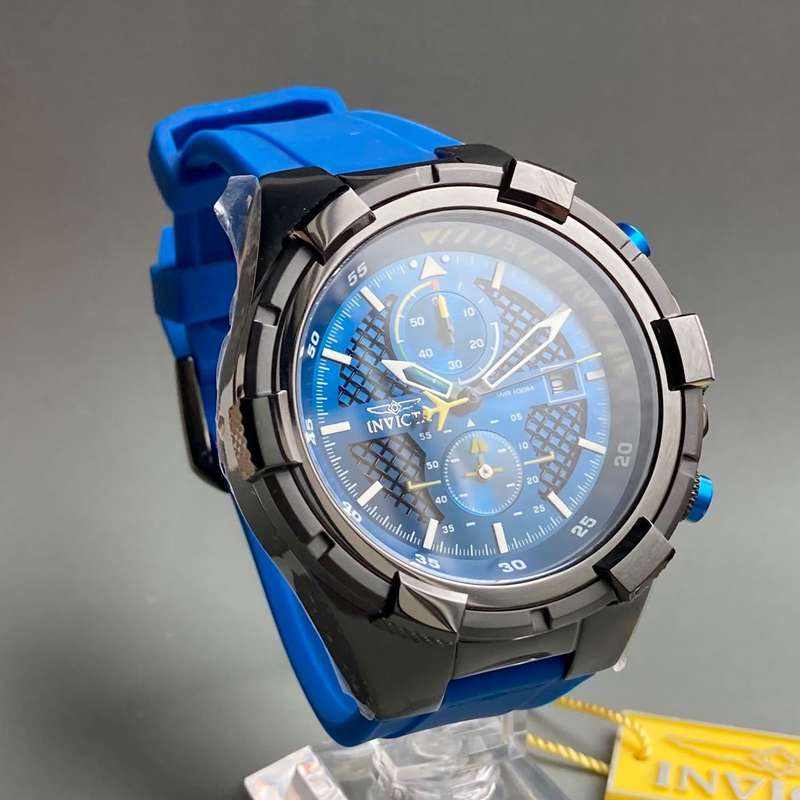 w@w! rrp R7,999.00 INVICTA Men`s Pilot Cockpit Chronograph 50mm Black/Powder Dark Blue Watch NEW