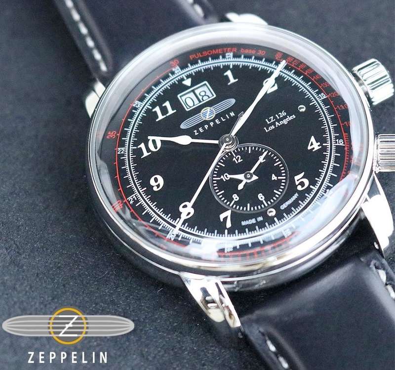 Retail: R8,000.00 ZEPPELIN Germany Men`s Los Angeles L.A. Flight Tribute Chronograph Watch BRAND NEW