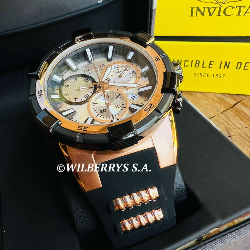 omg!! rrp R7,999.00 INVICTA Men`s Suisse Aviator Chronograph 51mm Rose Gold Steel Infused Watch