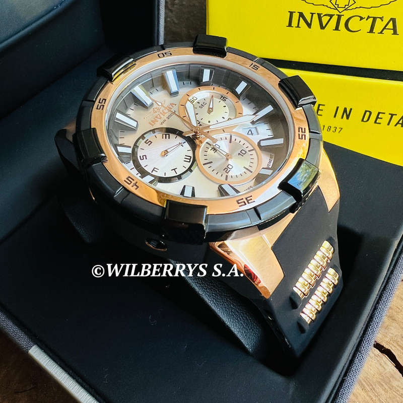 omg!! rrp R7,999.00 INVICTA Men`s Suisse Aviator Chronograph 51mm Rose Gold Steel Infused Watch