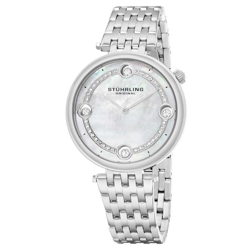 ****MUST SEE*** R7,999.00 STUHRLING ORIGINAL® Women`s Swiss Pearl Crystal Float Watch