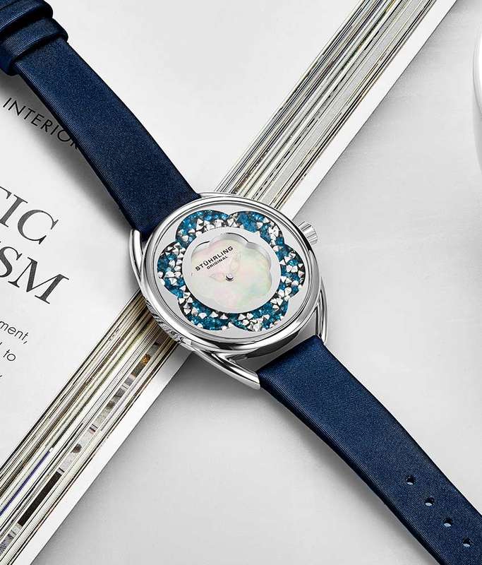 ****MUST SEE*** R5,999.00 STUHRLING ORIGINAL® Women`s  Floral Crystal Float Watch