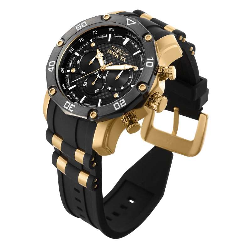 R30 courier! Retail: R8,425.00 INVICTA Men`s ELITE 50mm Black/Gold Chronograph Watch NEW