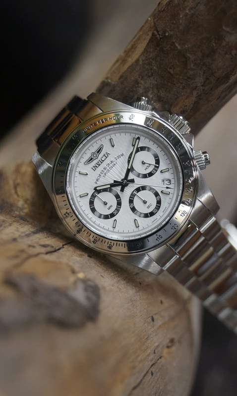 absolute gem!! INVICTA Mens Professional Daytona SILVER / WHITE OYSTER EDITION Chrono Watch NEW