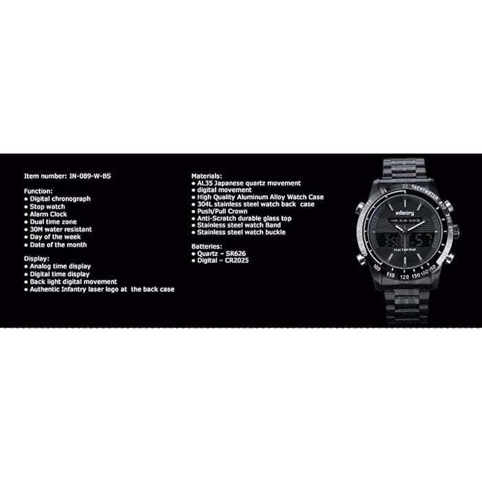 INFANTRY MILITARY CO. Dark Knight Chronograph Watch Brand new BOXED, FULLY LOADED!