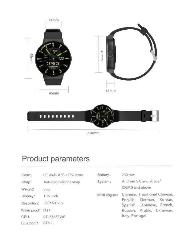 rrp: R2,500.00 NORTH EDGE Wrist Ready NL77 Bluetooth Smart Watch Gold