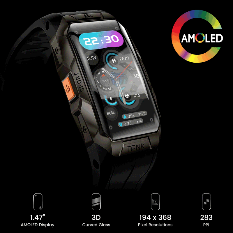 KOSPET TANK X1 Smart Watch | Smart Band SILVER / BLACK