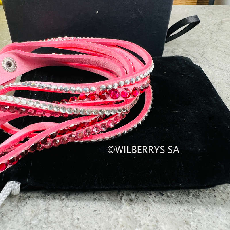 must see! R1650.00 LONDON JEWELLERS Astral Pink Wrap Bracelet CRYSTALS FROM SWAROVSKI