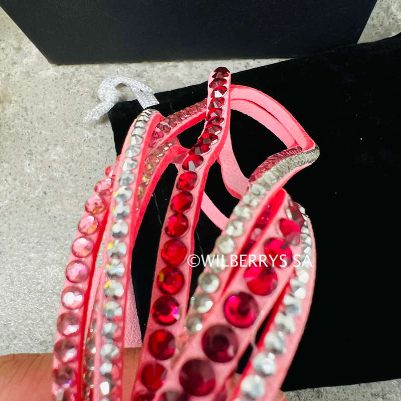 must see! R1650.00 LONDON JEWELLERS Astral Pink Wrap Bracelet CRYSTALS FROM SWAROVSKI