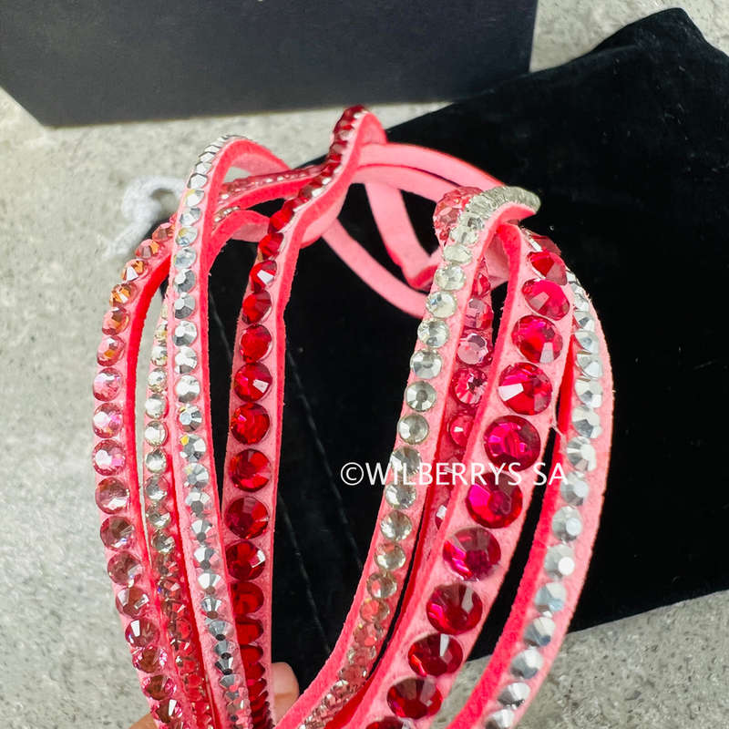 must see! R1650.00 LONDON JEWELLERS Astral Pink Wrap Bracelet CRYSTALS FROM SWAROVSKI