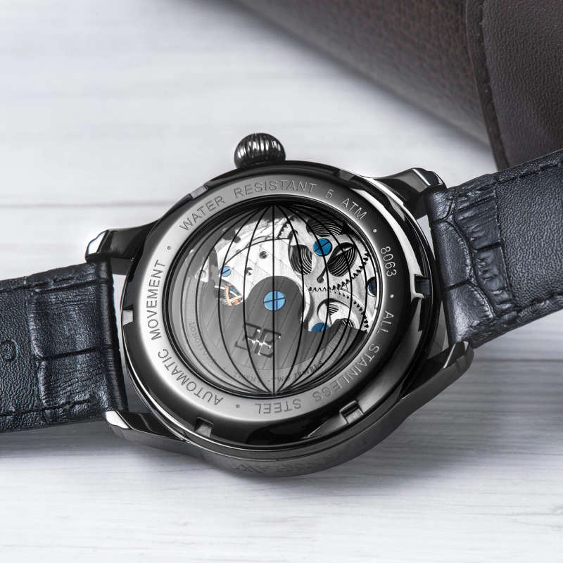 THOMAS EARNSHAW AUTOMATIC LONGITUDE SHADOW DUAL TIME NEW