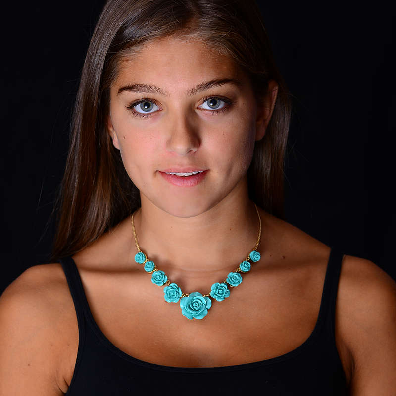 last 1 left! Retail: R1,900.00 AMRITA NEW YORK  Tea Rose Necklace Turquoise