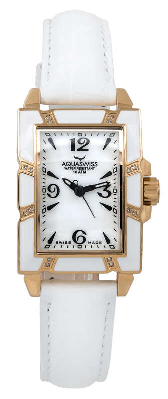 AQUASWISS Women's Avalon Rose Gold Snow *16 DIAMOND* Watch **DIAMONDS ARE FOREVER** Brand new!