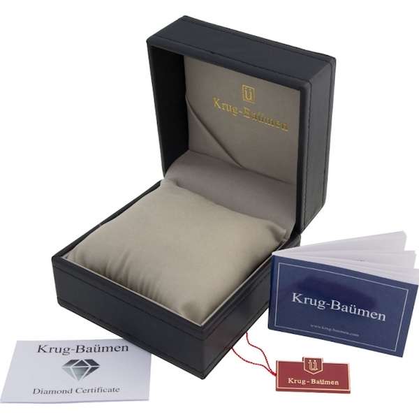 **RRP £700.00** KRUG BAUMEN Women's Couture Diamond Rose Gold Tone Chronograph Watch