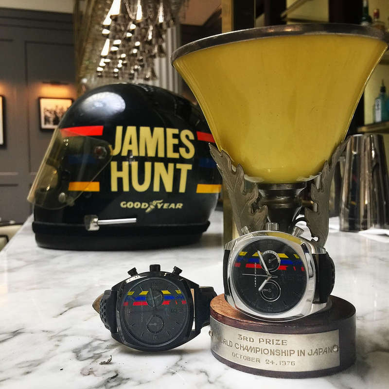 Retail: R12,999.00 OMOLOGATO BRITAIN Men's Official James Hunt Chronograph Watch BRAND NEW