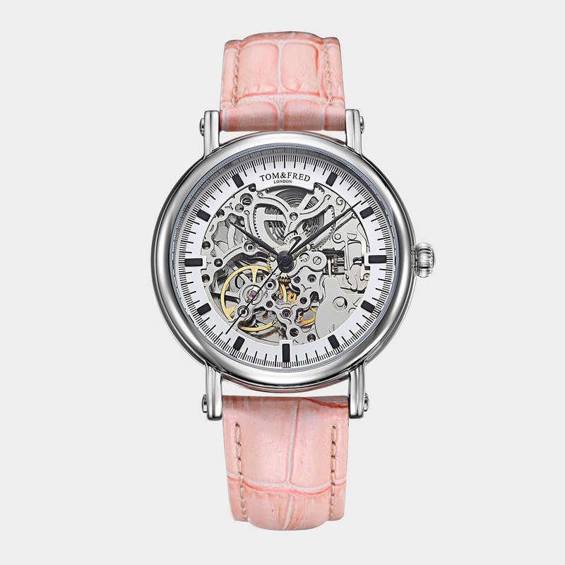 Retail: R6,000.00 TOM & FRED London Women's Automatic Portendorf Pink Watch 1/1000pcs