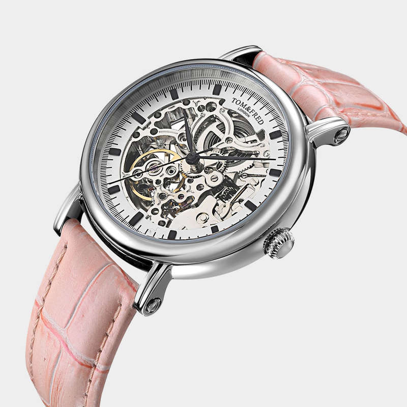 Retail: R6,000.00 TOM & FRED London Women's Automatic Portendorf Pink Watch 1/1000pcs