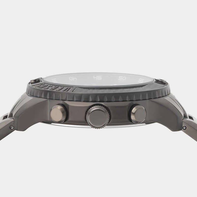 Retail: R8,299.00 VERSACE Men's Admirality 47mm Gunmetal Steel Chronograph Watch NEW