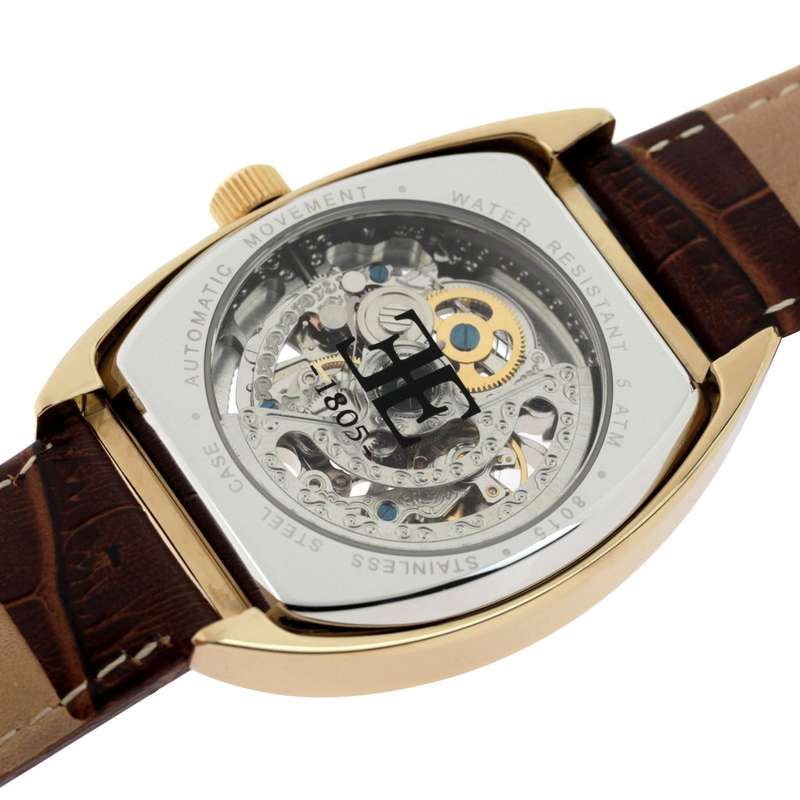 THOMAS EARNSHAW 1805 "Holborn" AUTOMATIC 18k Plated TONNEUX Watch *Exclusive W/ BOX AND PAPERS