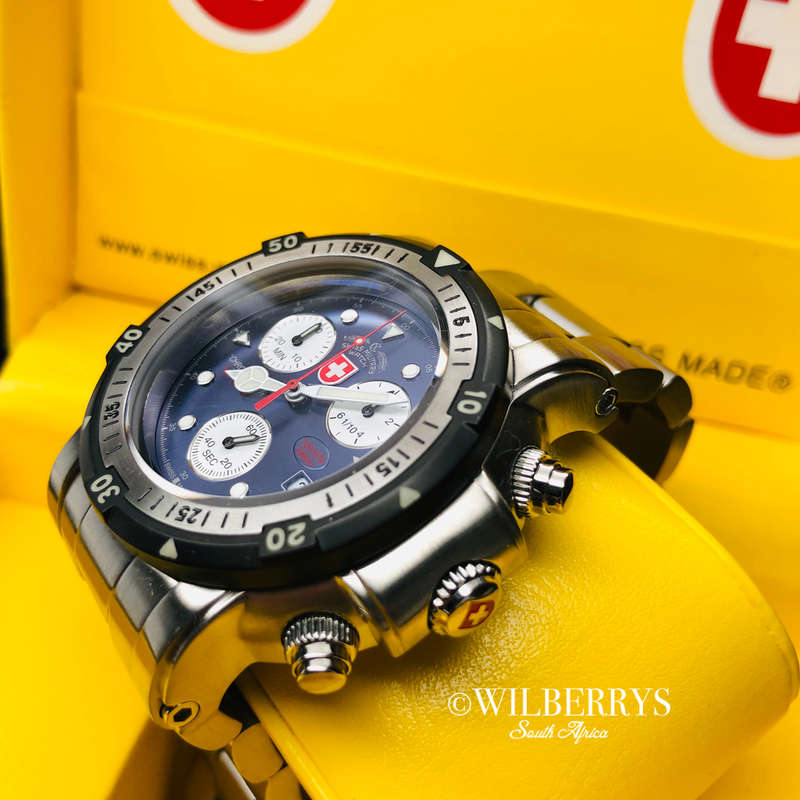 Retail: R17,000.00 CX Swiss Military "Sea Wolf" 1000 Meter Depth SW I Chrono Watch
