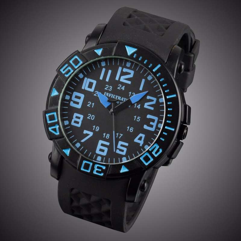 INFANTRY MILITARY CO. Infiltrator SWAT Silicone Strap Watch Brand new BOXED, FULLY LOADED!