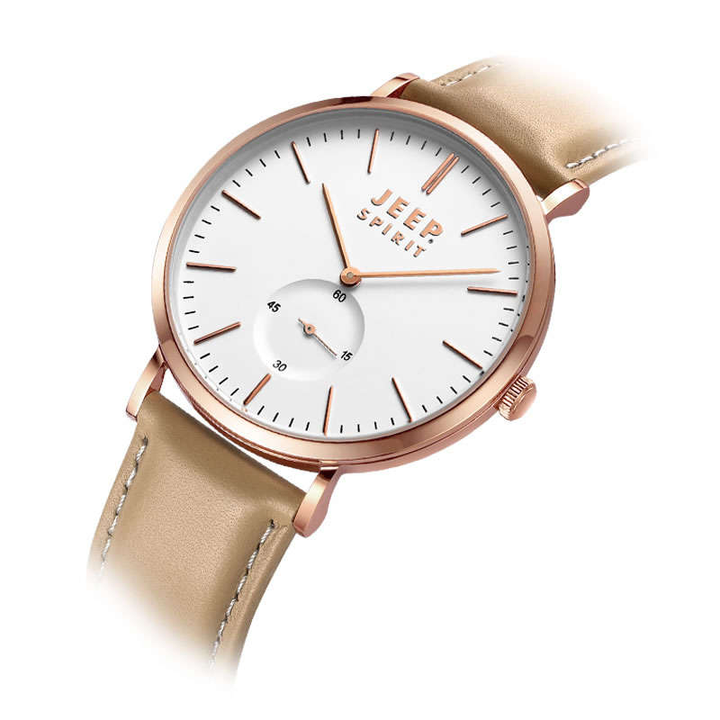 Retail: R3,999.00 JEEP Men's Vintage Beige 40mm Classic Watch NEW