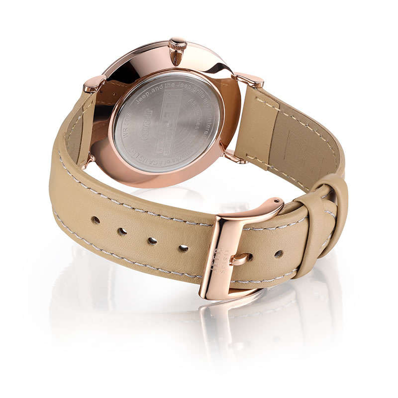 Retail: R3,999.00 JEEP Men's Vintage Beige 40mm Classic Watch NEW