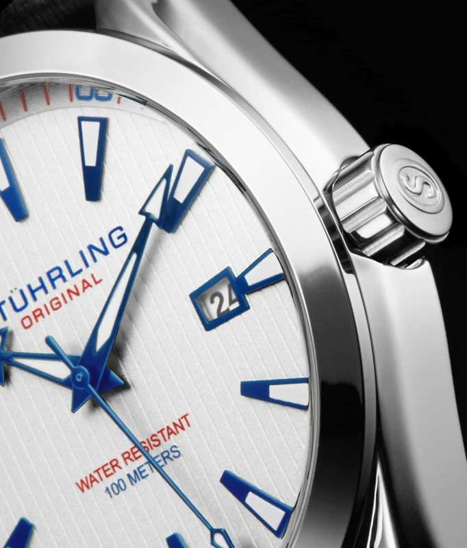 Retail: R6,999.00 STUHRLING ORIGINAL MEN'S FORTE CLASSIC 42MM STEEL WATCH NEW!!