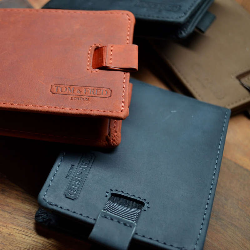 TOM & FRED London® Tommy RUSTIC RED Genuine Leather Quick Access Wallet