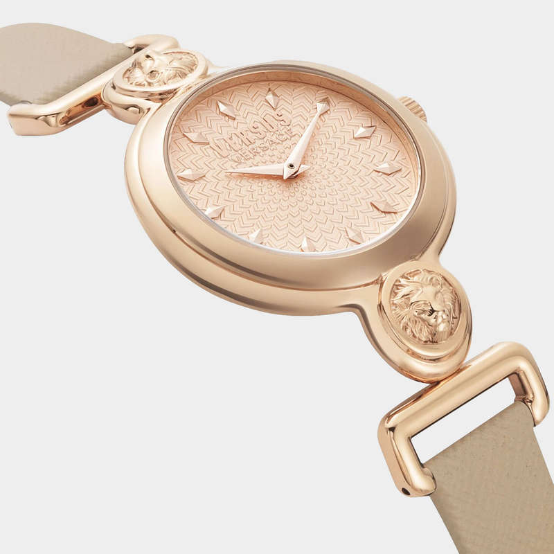 VERSACE Women's VERSUS Sunnyridge Beige Leather Watch BRAND NEW IN BOX + PAPERS