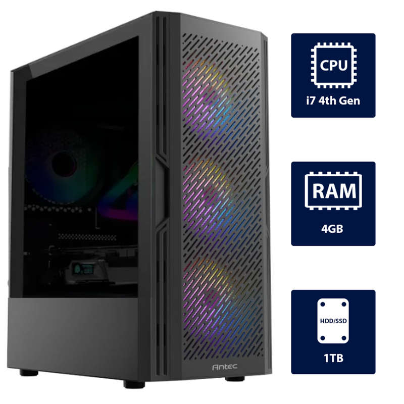 i7 4th, 4GB RAM, 1TB SSD Gaming Computer