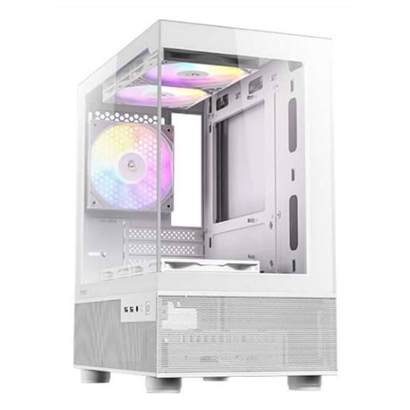 Antec CX200M Elite Micro-ATX RGB Mini-Tower Gaming Chassis  White
