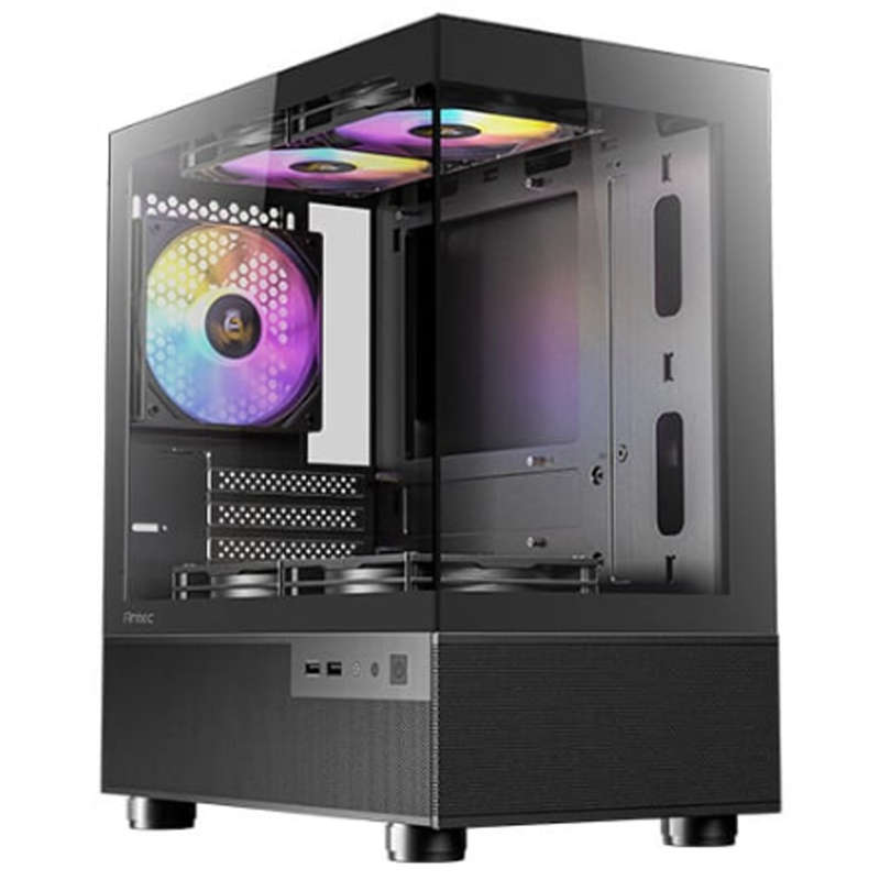 Antec CX200M Elite Micro-ATX RGB Mini-Tower Gaming Chassis  Black