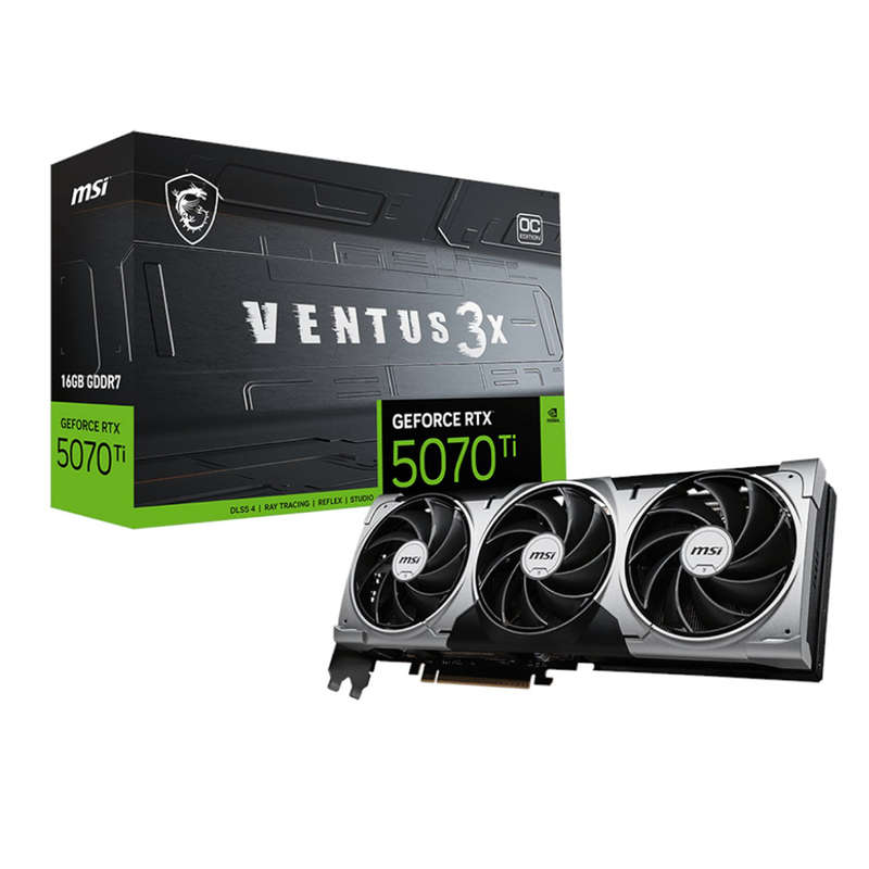 MSI GeForce RTX 5070 Ti 16G VENTUS 3X OC Graphics Card
