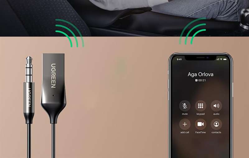 Ugreen USB 2.0 Aux to 3.5mm Bluetooth 5.0 Adapter