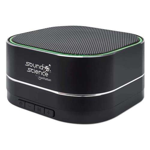 Manhattan Sound Science Metallic LED Bluetooth Speaker - Bluetooth 5.0 Microphone Integrated Cont...