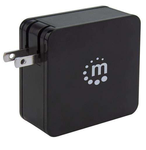 Manhattan Power Delivery Wall Charger - 60 W USB-C Power Delivery Port (up to 60 W) USB-A Chargin...
