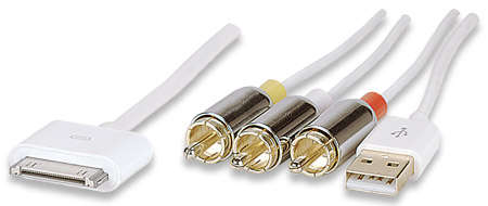 Manhattan iLynk AV Cable - Composite video 30-pin connector USB Limited Lifetime Warranty